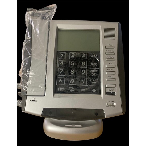 NIB Innovage Shift3 Talking Caller ID LCD Touch-Panel Phone Silver Gray - Picture 2 of 3